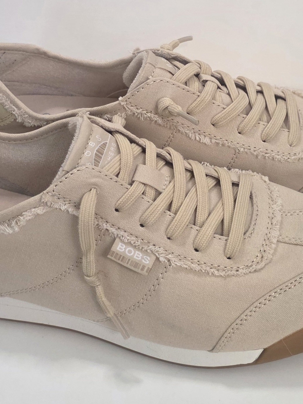 BOBS from Skechers Beige Canvas Sneakers